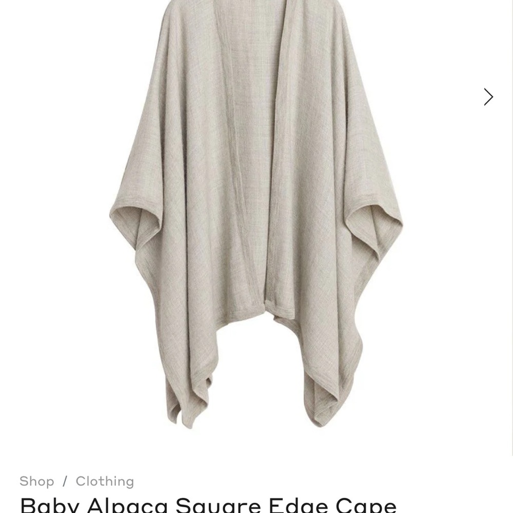 Cuyana alpaca squared edge cape gray OS